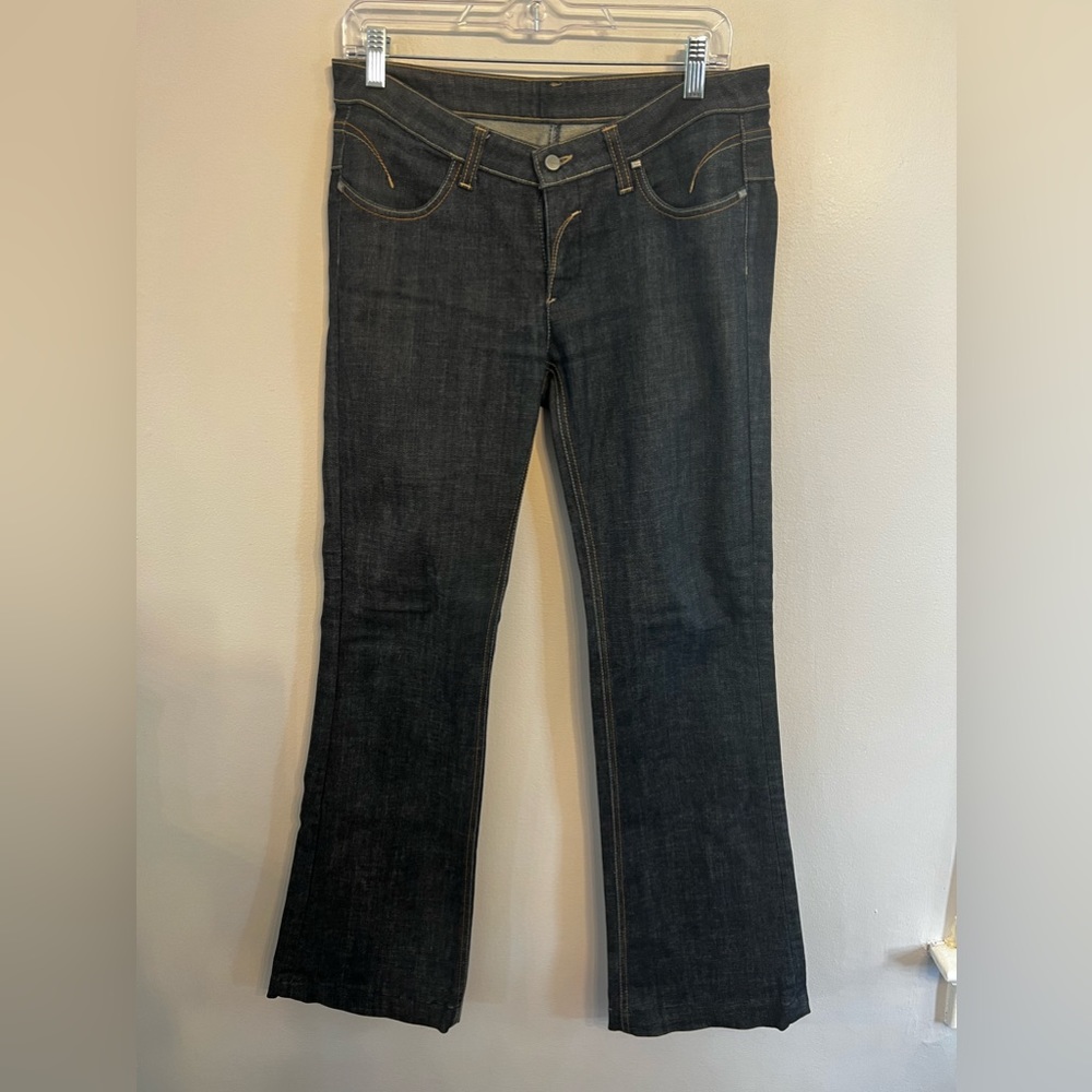 Bramm Jeans Italy Size‎ 28 Flare Cut Stitching Detail